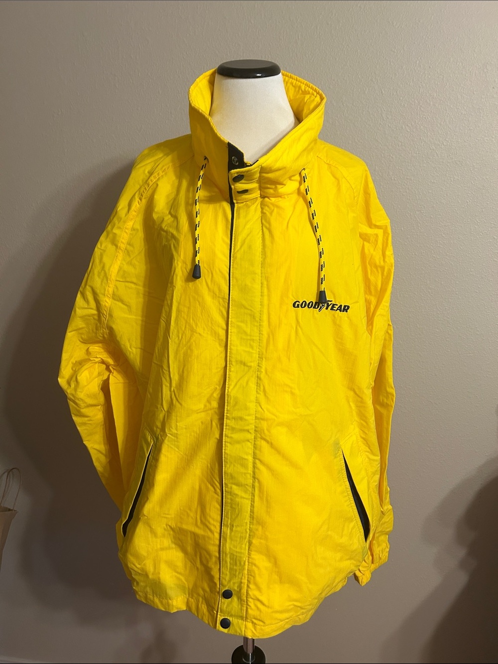 Goodyear Men's Yellow Lightweight Windbreaker Jacket